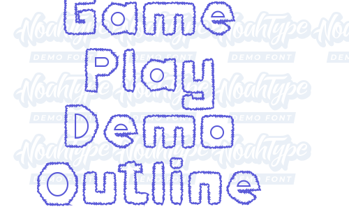 Game Play Demo Outline Font Download