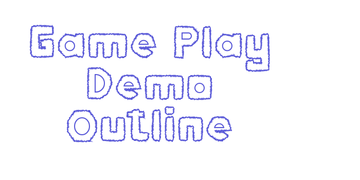 Game Play Demo Outline Font Download