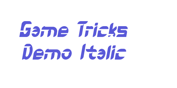 Game Tricks Demo Italic Font