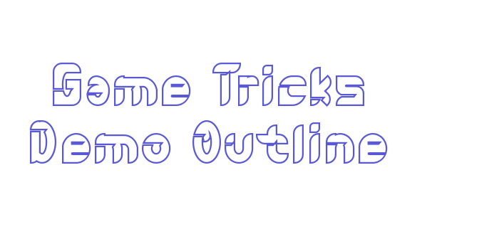 Game Tricks Demo Outline Font Download