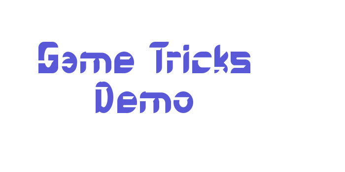 Game Tricks Demo Font Download