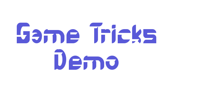 Game Tricks Demo Font