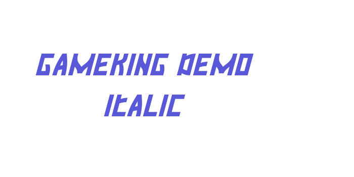 Gameking Demo Italic Font Download