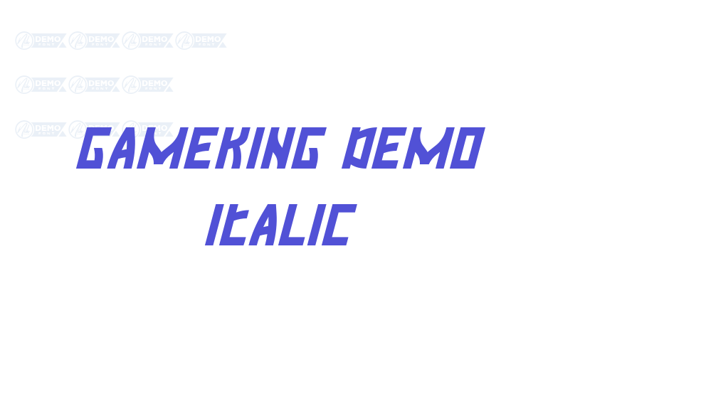 Gameking Demo Italic-font-download