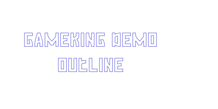 Gameking Demo Outline Font Download