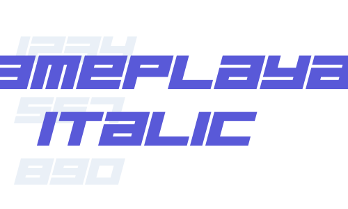 Gameplaya Italic Font