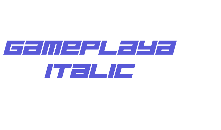 Gameplaya Italic Font