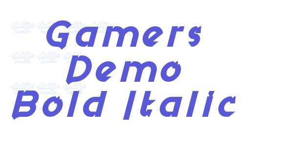 Gamers Demo Bold Italic font free