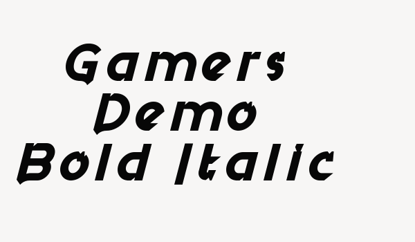 Gamers Demo Bold Italic Font