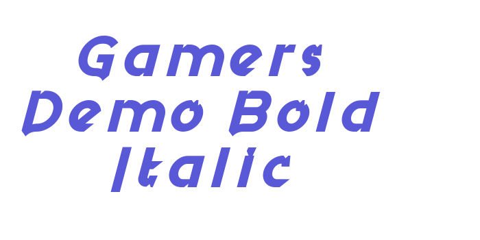 Gamers Demo Bold Italic Font Download