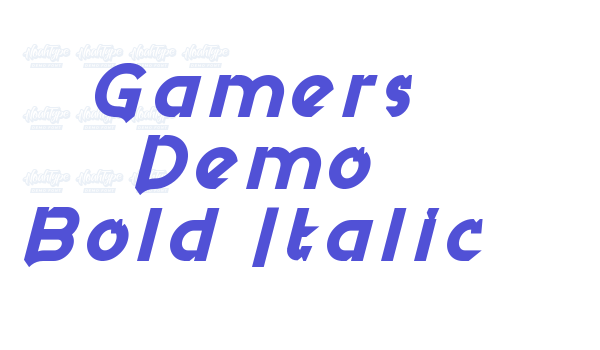 Gamers Demo Bold Italic font download