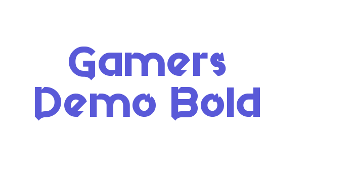 Gamers Demo Bold Font Download