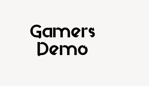 Gamers Demo Font