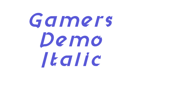 Gamers Demo Italic Font Download