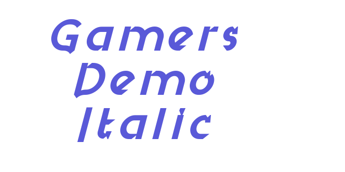 Gamers Demo Italic Font