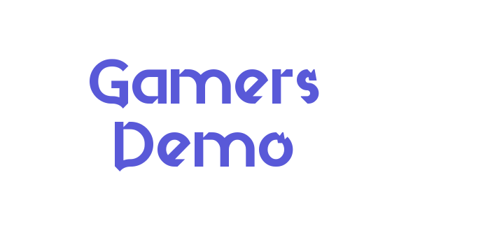 Gamers Demo Font