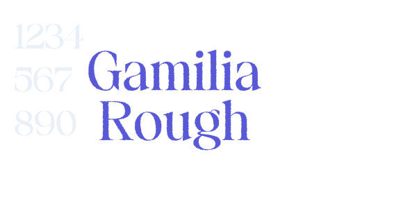 Gamilia Rough font free