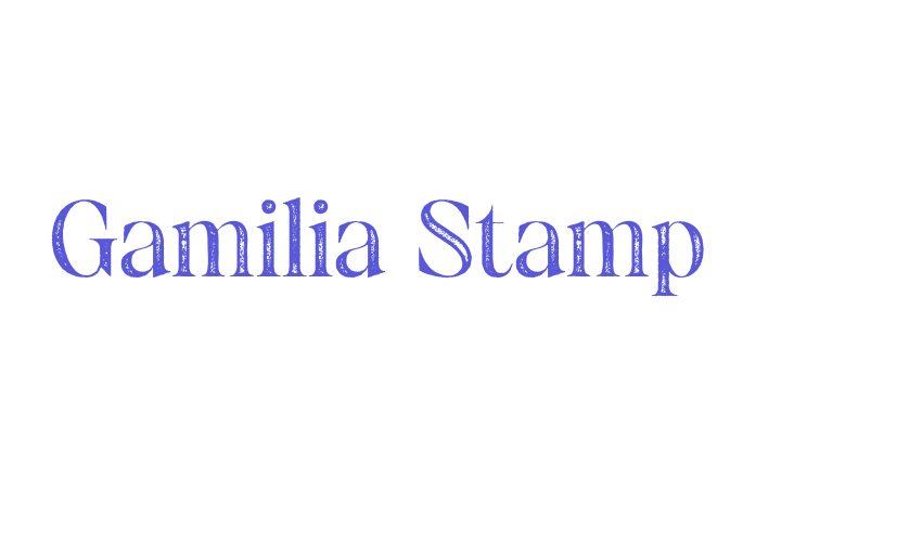 Gamilia Stamp Font Download