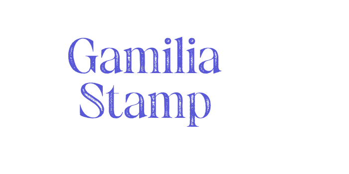 Gamilia Stamp Font