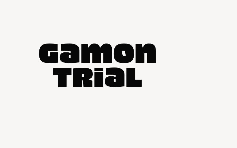 Gamon Trial Font