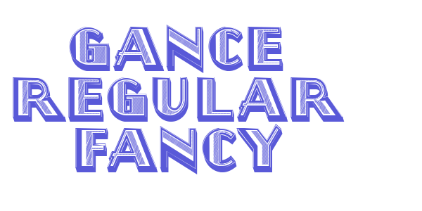 Gance Regular Fancy font free