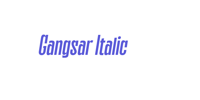 Gangsar Italic Font