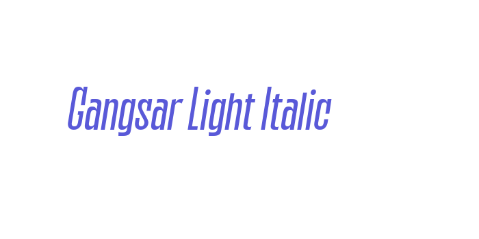 Gangsar Light Italic Font Download