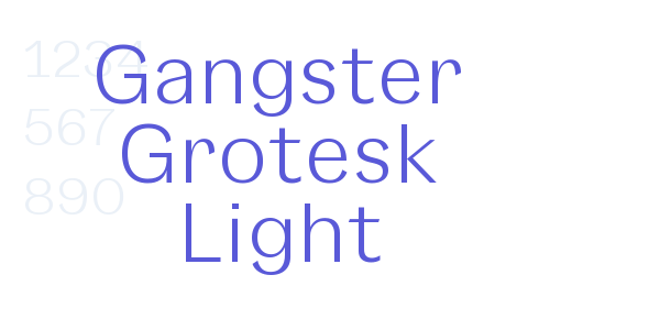 Gangster Grotesk Light font free