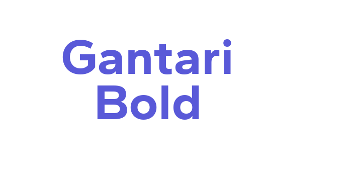 Gantari Bold Font