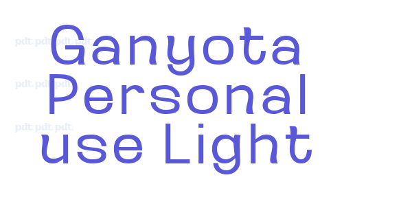 Ganyota Personal use Light font