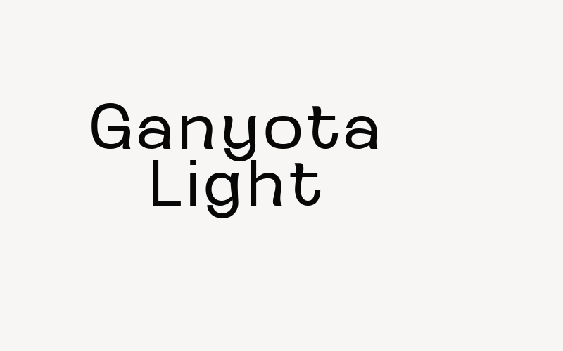 Ganyota Light Font