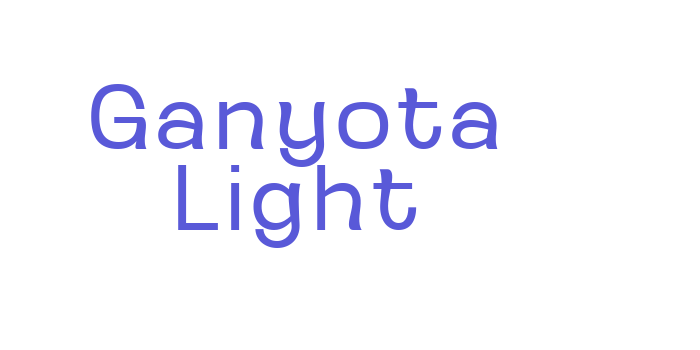 Ganyota Light Font Download