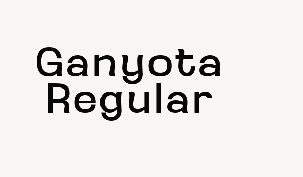 Ganyota Regular Font