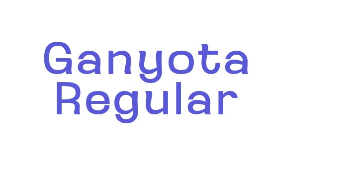 Ganyota Regular Font Download