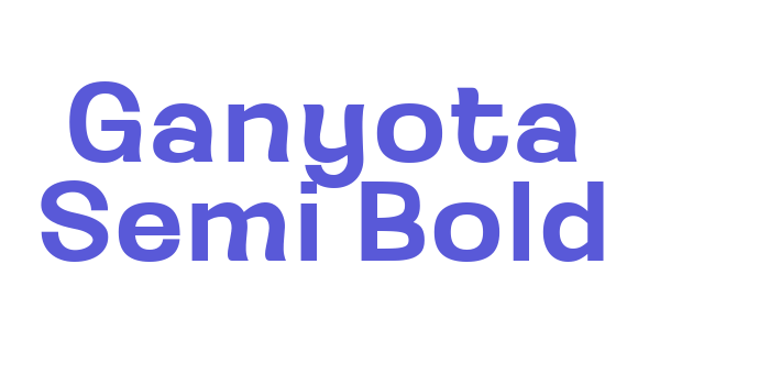 Ganyota Semi Bold Font