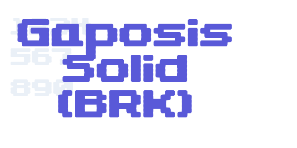 Gaposis Solid (BRK) font free