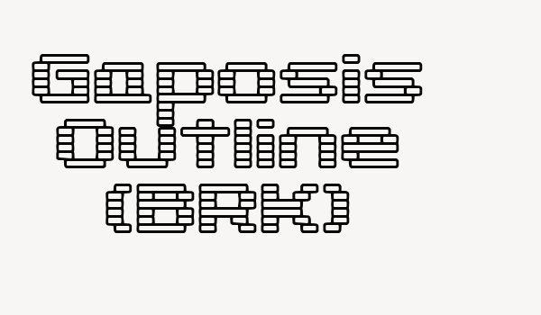 Gaposis Outline (BRK) Font