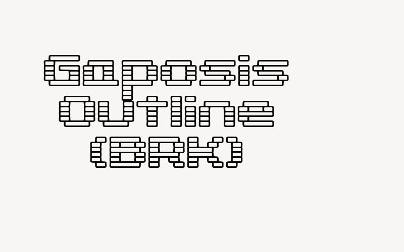 Gaposis Outline (BRK) Font