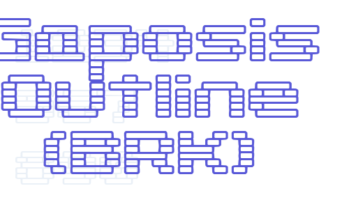 Gaposis Outline (BRK) Font Download