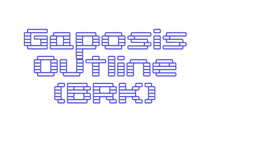 Gaposis Outline (BRK) Font