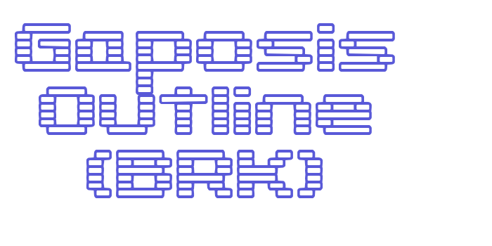 Gaposis Outline (BRK) Font