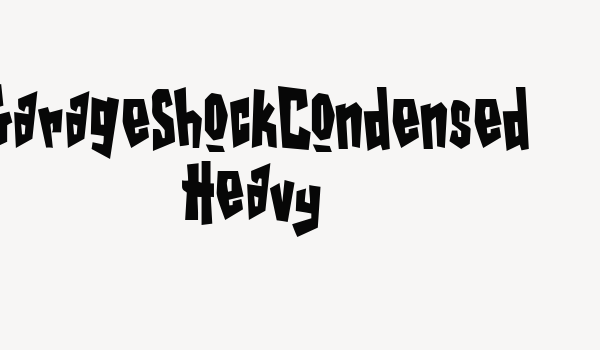 GarageShockCondensed Heavy Font