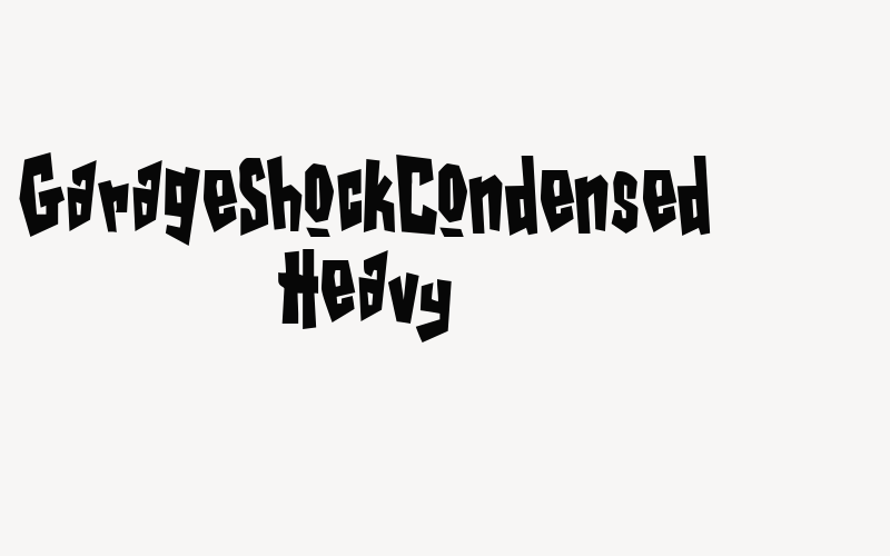 GarageShockCondensed Heavy Font