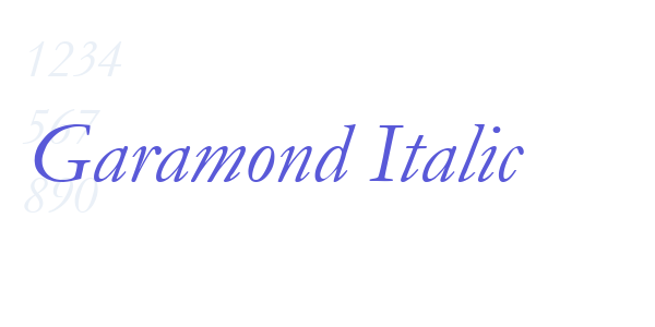 Garamond Italic font free