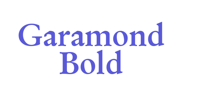 Garamond Bold Font