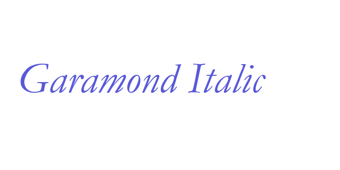 Garamond Italic Font Download