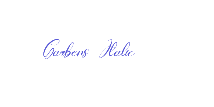 Garbens Italic Font Download