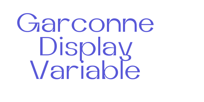 Garconne Display Variable Font Download