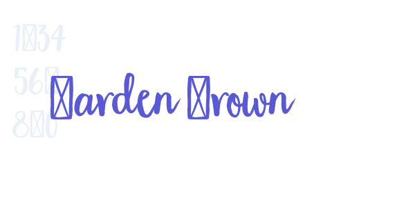 Garden Grown font free