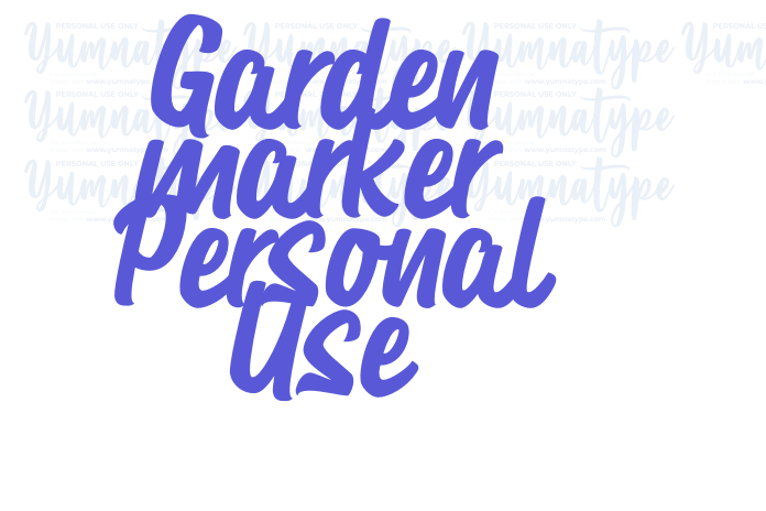 Garden marker Personal Use font free